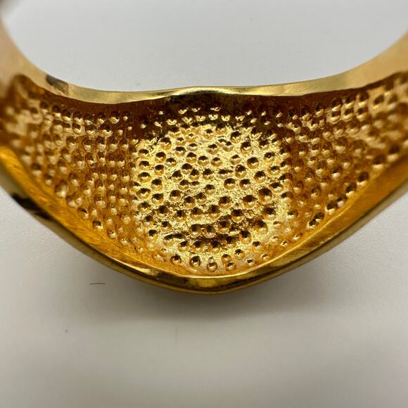 Men's gold plated Dollar money sign nugget statement signet ring size 13 - Picture 8 of 10